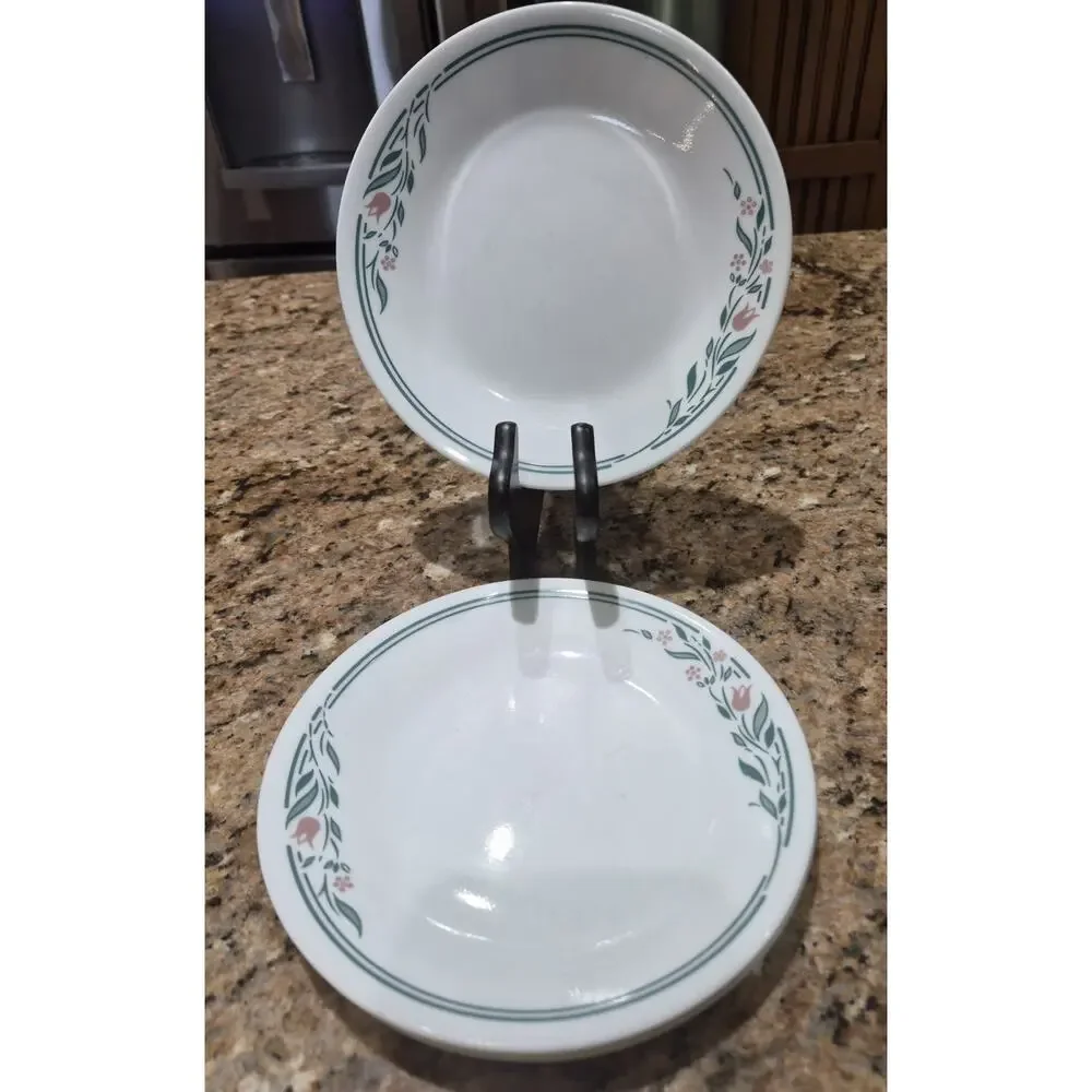 Corelle Rosemarie Bread & Butter Dessert Plates 6.75” (Set of 4)